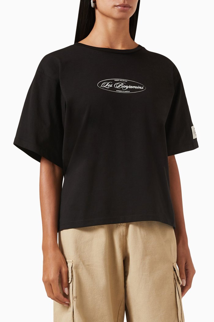 Short-sleeve Logo T-shirt in Cotton-jersey, Black