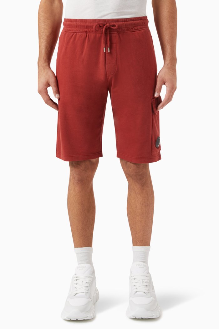 

Cargo Shorts in Fleece, Red