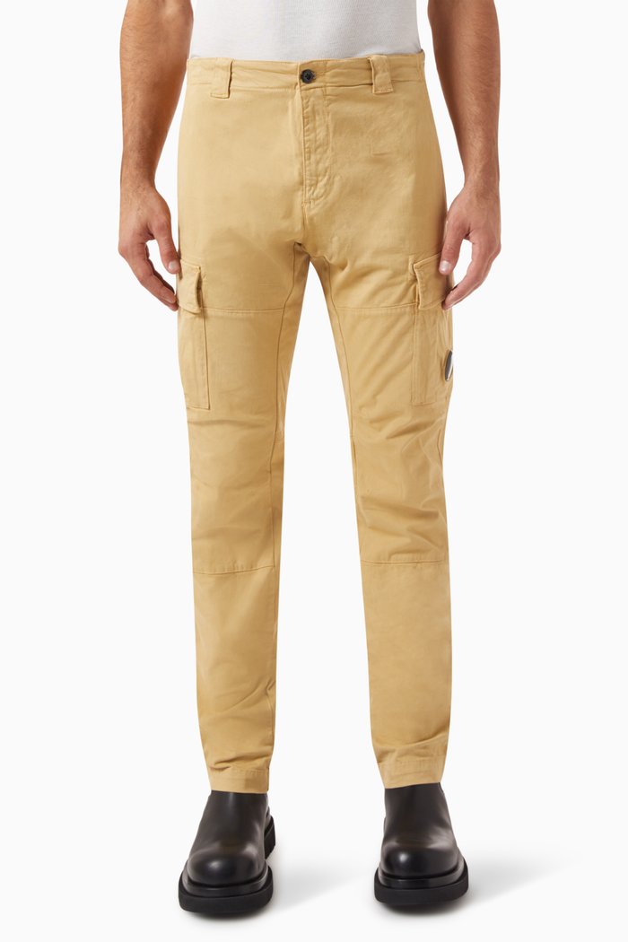 

Ergonomic Cargo Pants in Stretch-sateen, Neutral