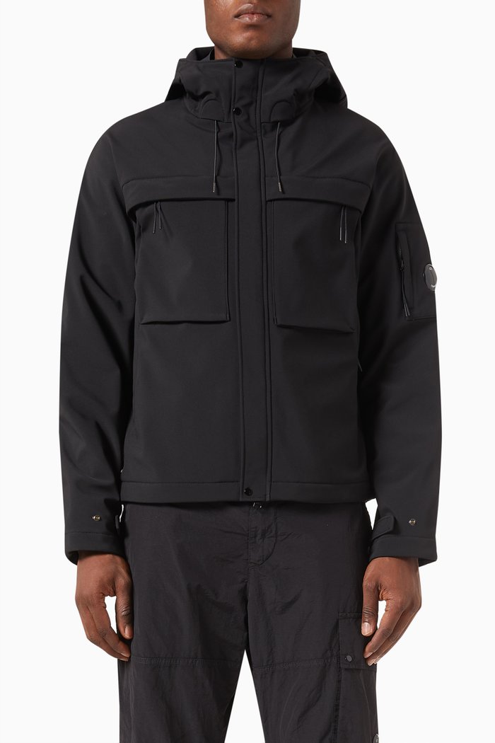 

Hooded Jacket in Shell-R, Black