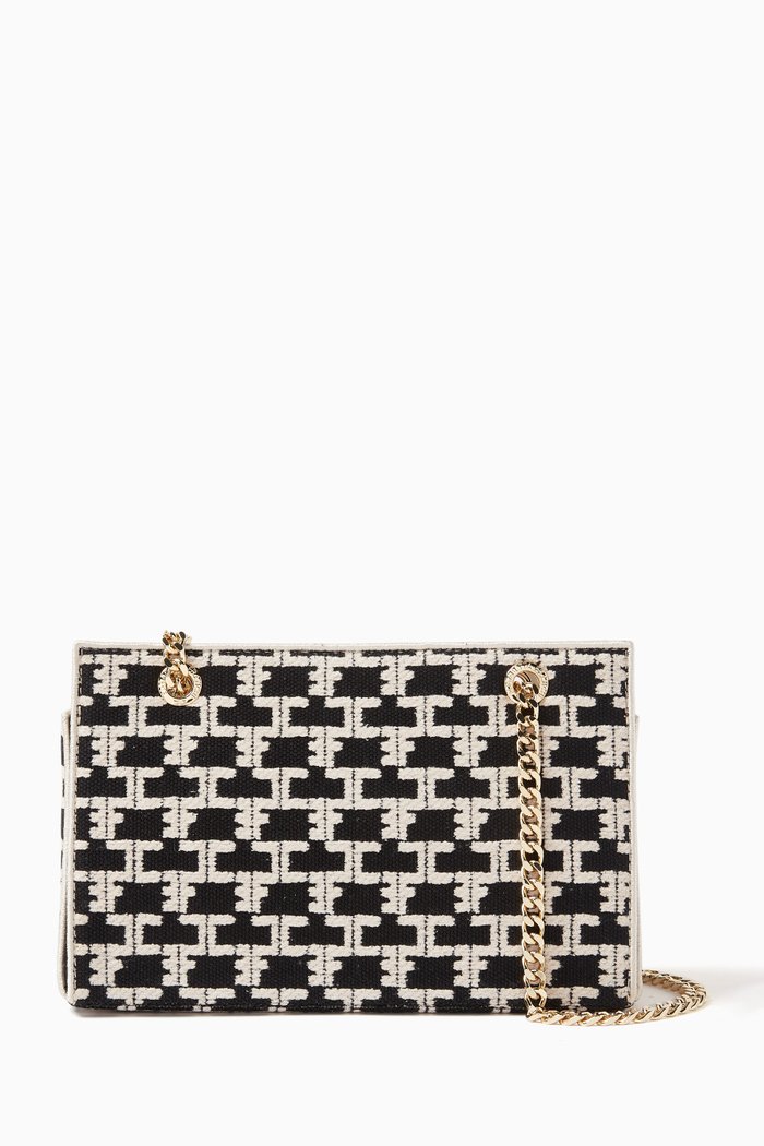 

Mini Monogram Shoulder Bag in Jacquard, Black