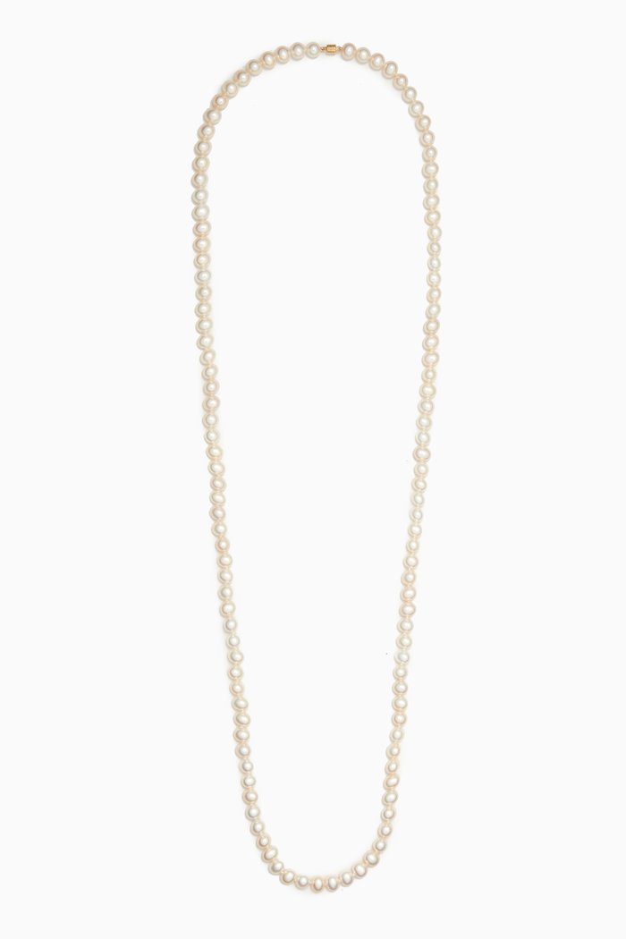 

Kiku Pearl Long Necklace in 18kt Gold, Yellow