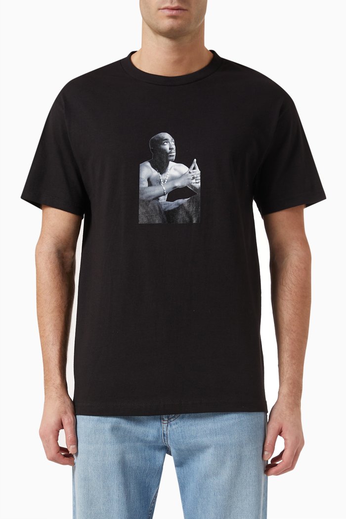 

Tupac T-shirt in Cotton, Black