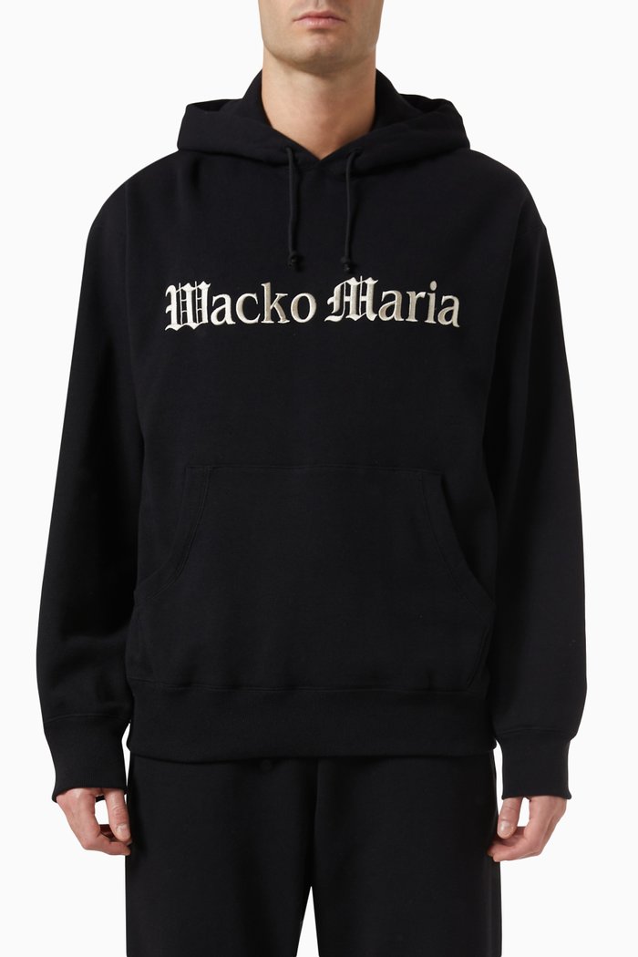 

Logo Hoodie in Cotton Fleece, Black
