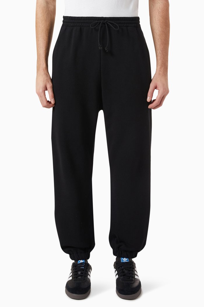 

Logo Sweatpants in Cotton Fleece, Black