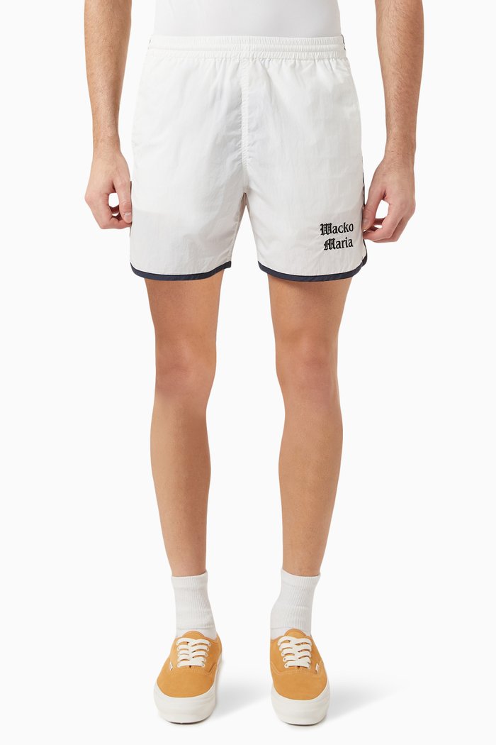 

Logo Athletic Shorts in Nylon, White
