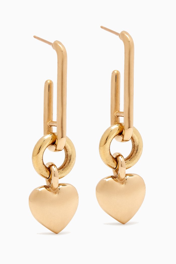 

Ilaria Charm Earrings in Raw Brass, Gold