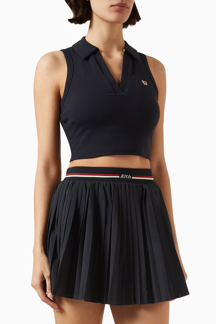 

x Wilson Crop Active Polo Top, Black