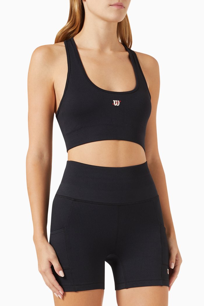

x Wilson Ace Seamless Bra Top, Black