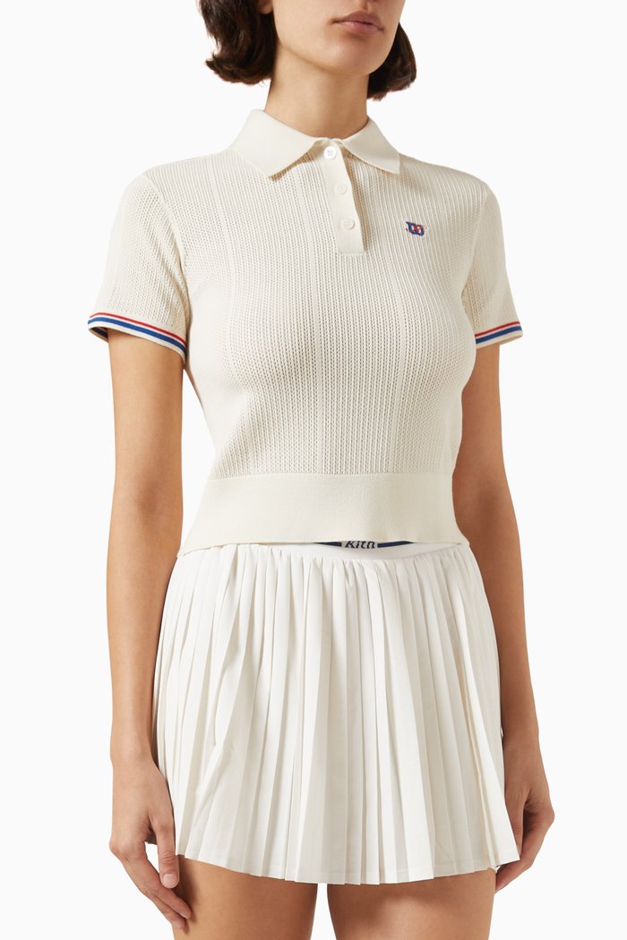 

x Wilson Essex Polo Top in Knit, Neutral