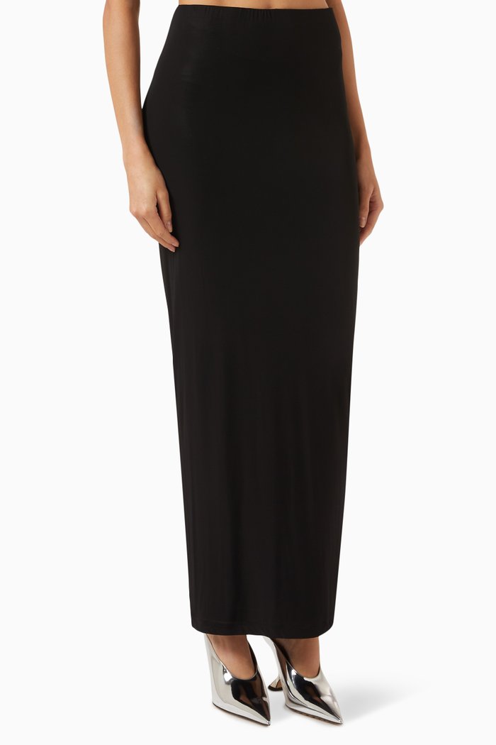 

Layered Tube Skirt in Light Technical Jersey, Black