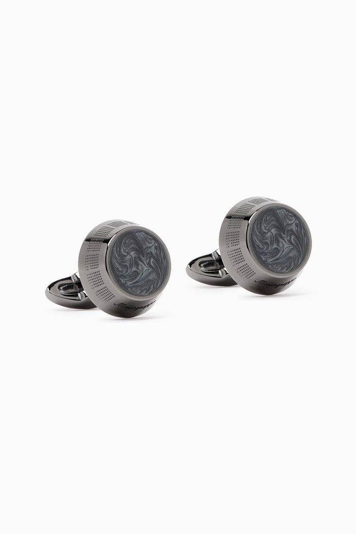 

Miya Cufflinks in PVD Stainless Steel, Grey