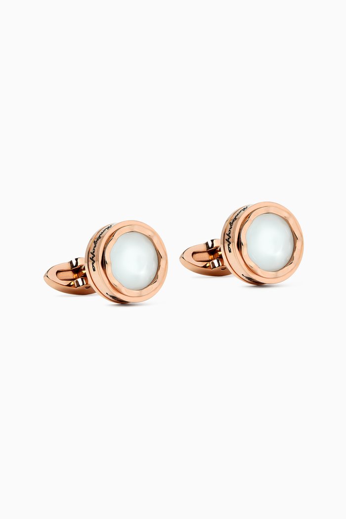 

Parola Cufflinks in Stainless Steel, Rose gold