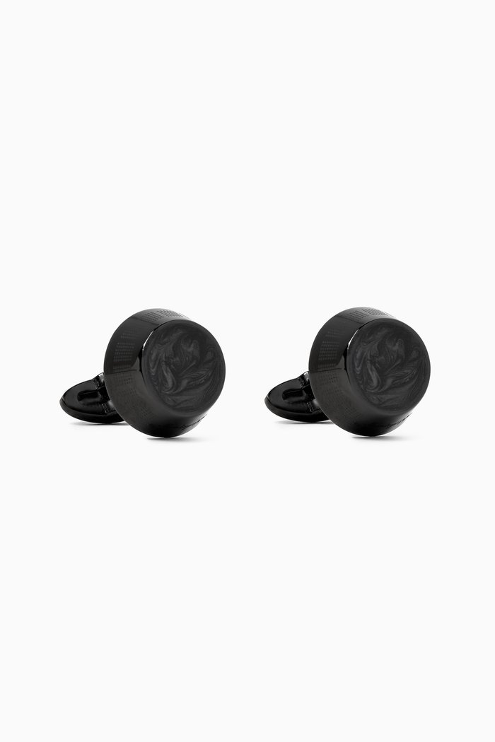 

Miya Cufflinks in PVD Stainless Steel, Black