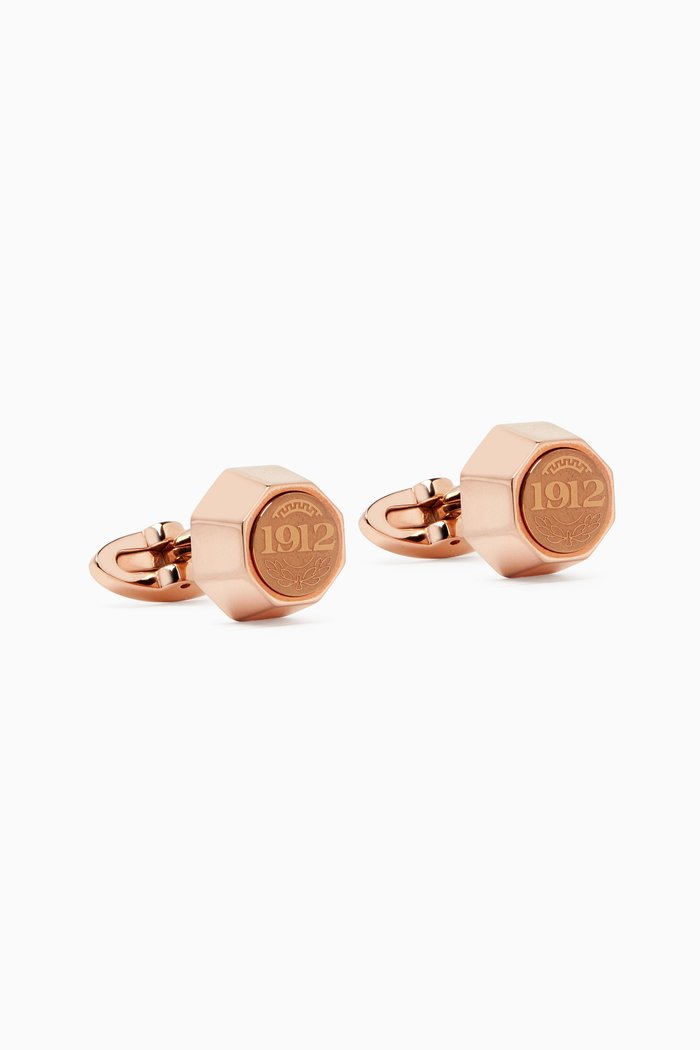 

NeroUno Cufflinks in PVD Stainless Steel, Rose gold