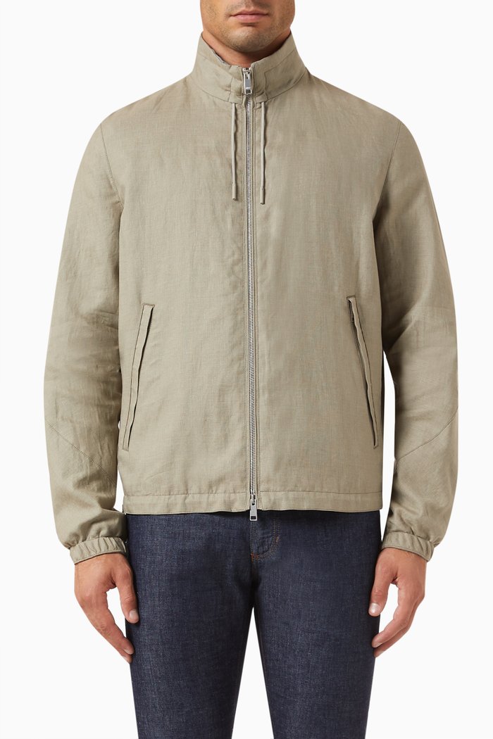 

Blouson in Linen, Green