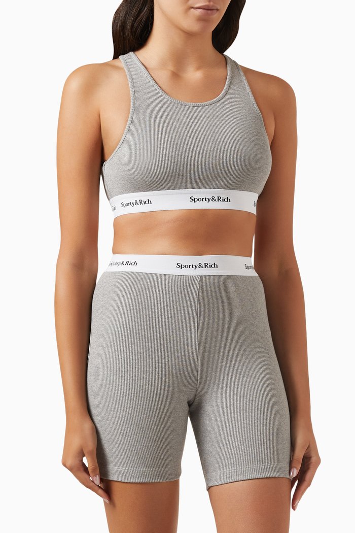 

Serif Logo Cropped Tank, Grey