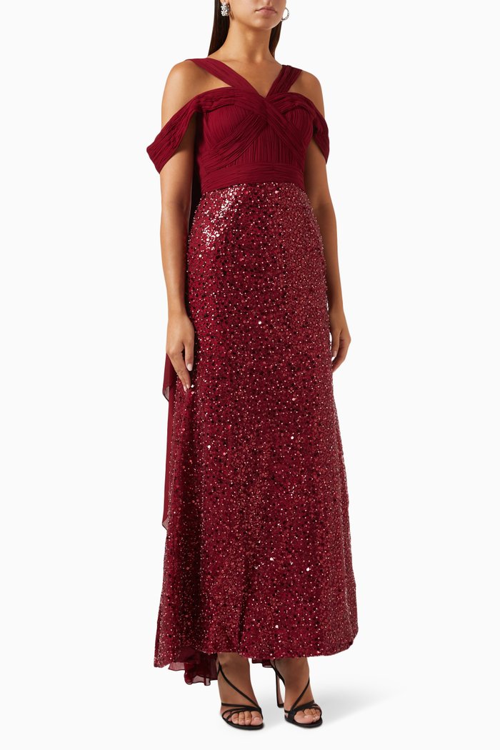 

Zoe Embellished Gown, Red