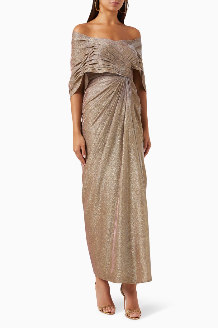 

Jacqline Off-shoulder Gown, Gold