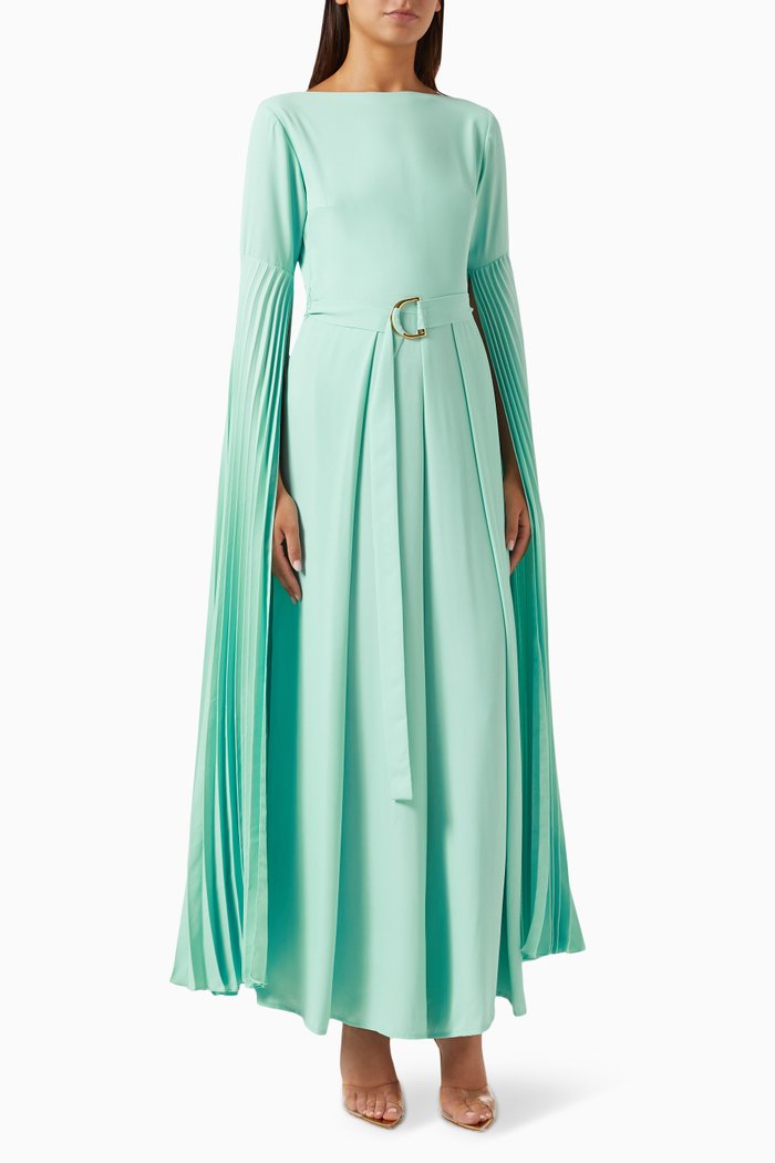 

Wide-leg Jumpsuit in Stretch-crepe, Blue