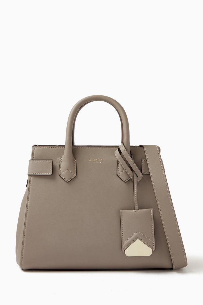 

Meliné Bag in Seta Leather, Neutral