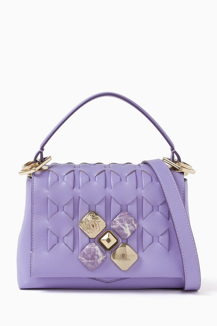 

Small 1928 Bag in Mosaico Leather, Purple