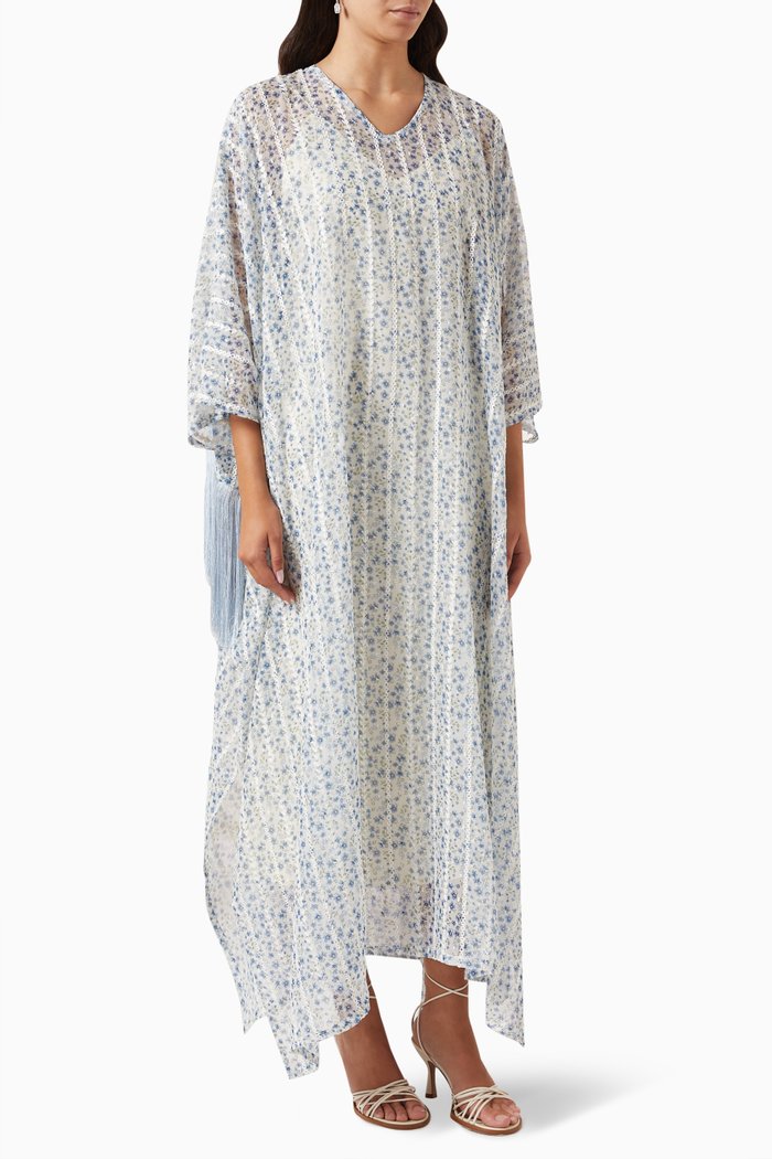 

Fringed Cover Up, Blue