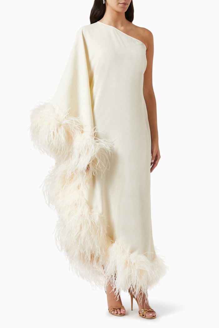 

Ubud One-shoulder Dress, Neutral