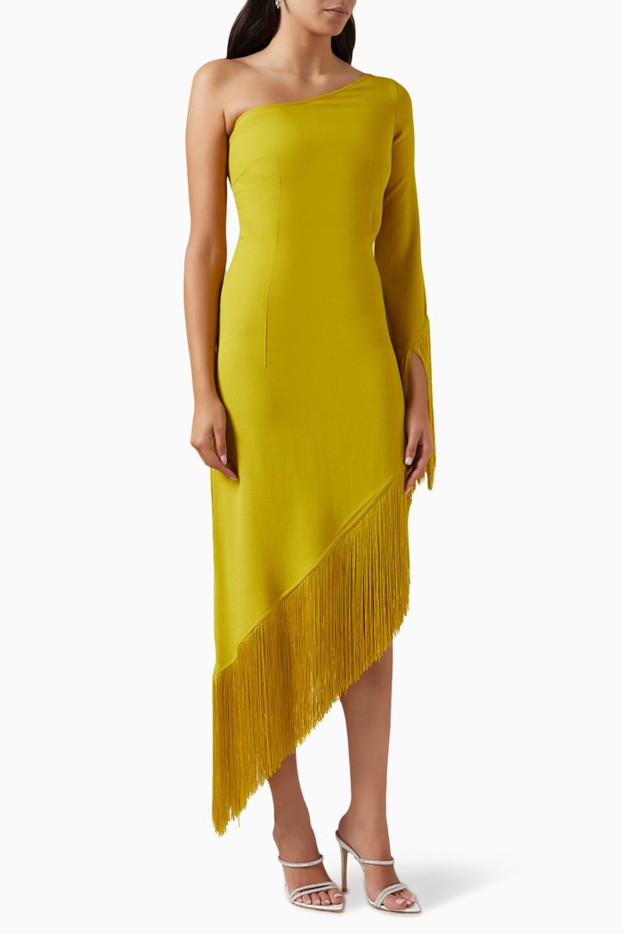 

Aventador One-shoulder Dress, Yellow