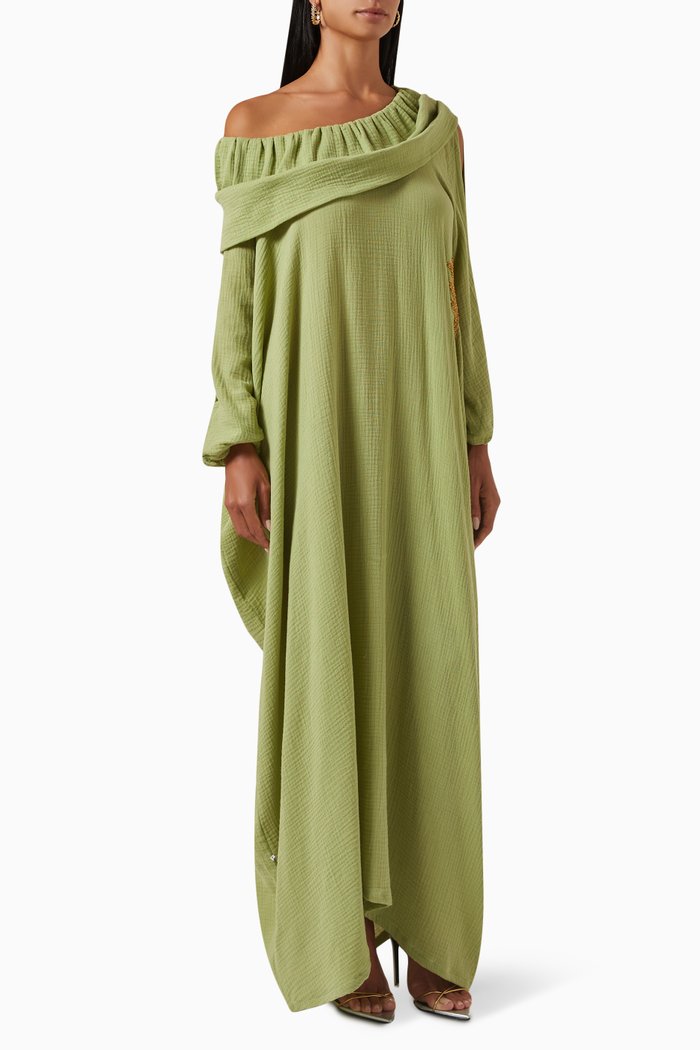 

Embroidered Summer Dress, Green