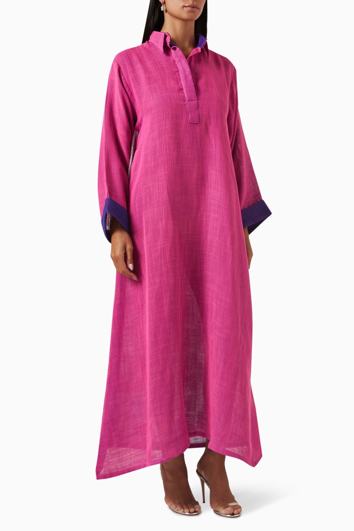 

Sequin Fringe Shirt Dress, Pink