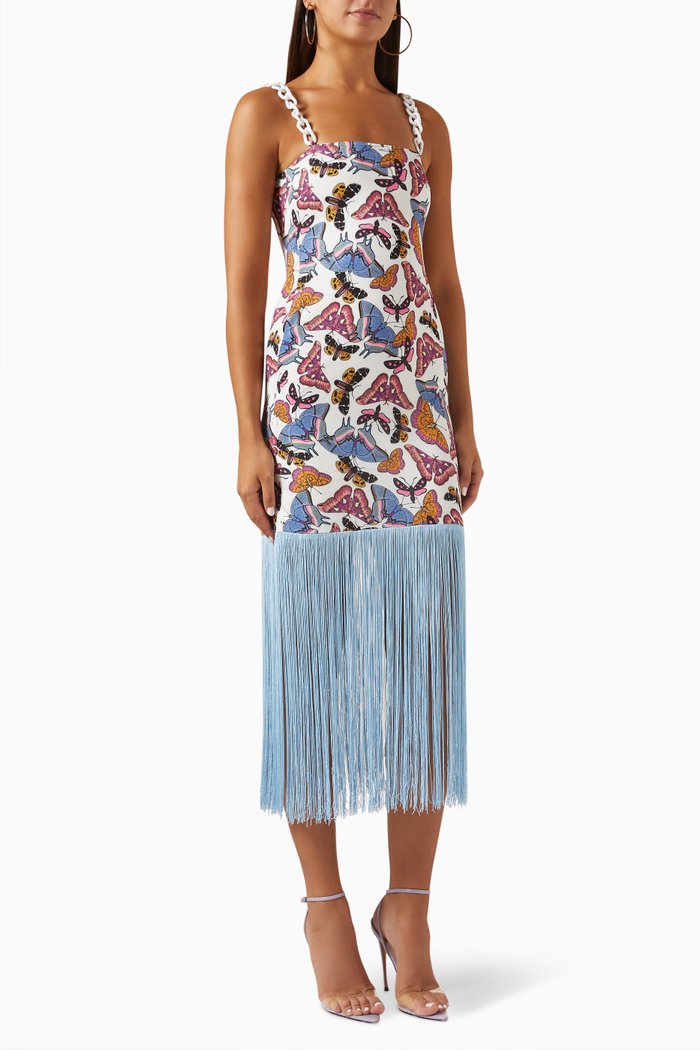 Papillon Tassel Dress, Multicolour