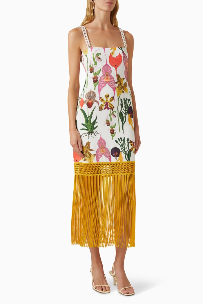 

Papillon Tassel Dress, White
