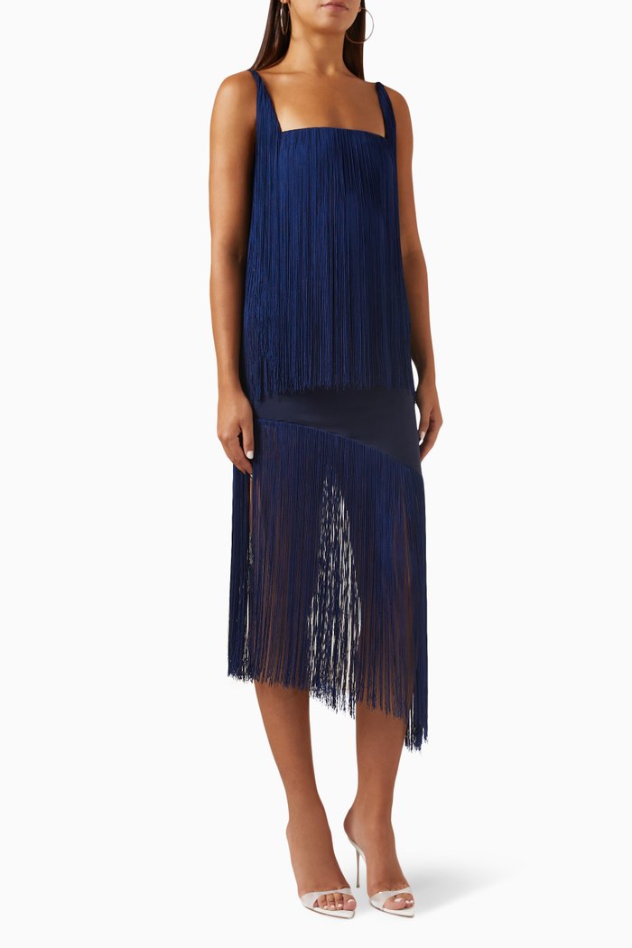 

Alma Tassel Dress, Blue