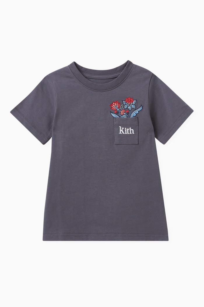 

Floral Pocket T-shirt in Cotton, Black