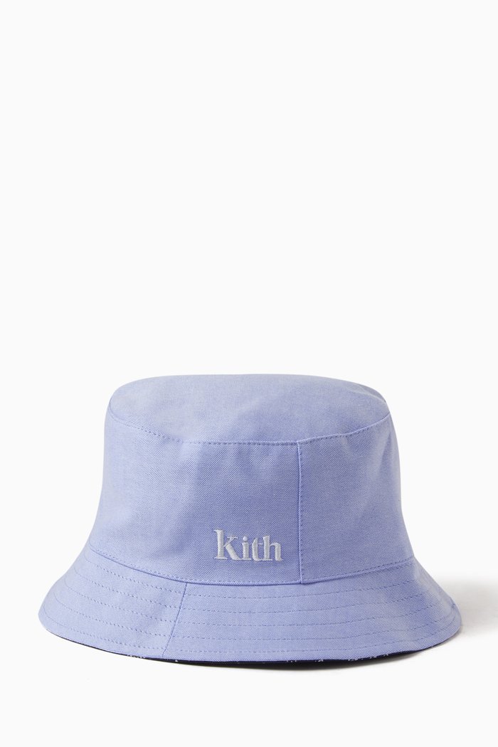 

Paisley Reversible Bucket Hat in Twill, Blue