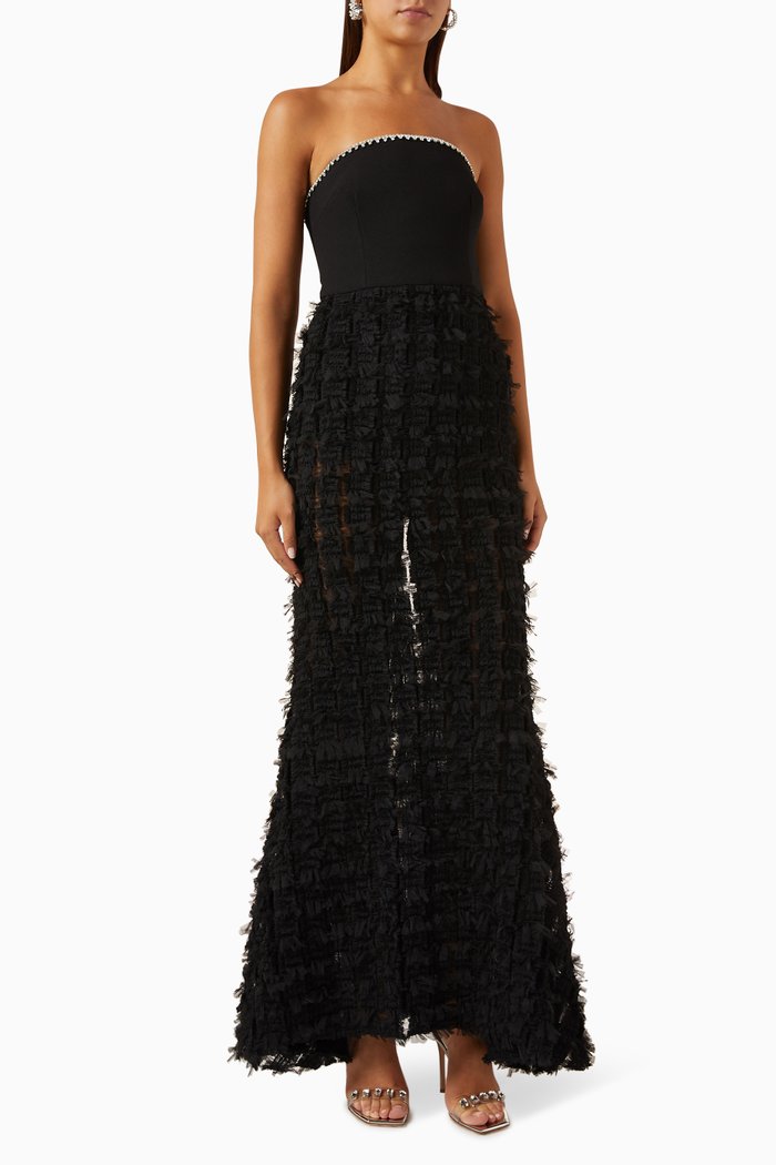 

Cherie Amour Gown in Tulle, Black