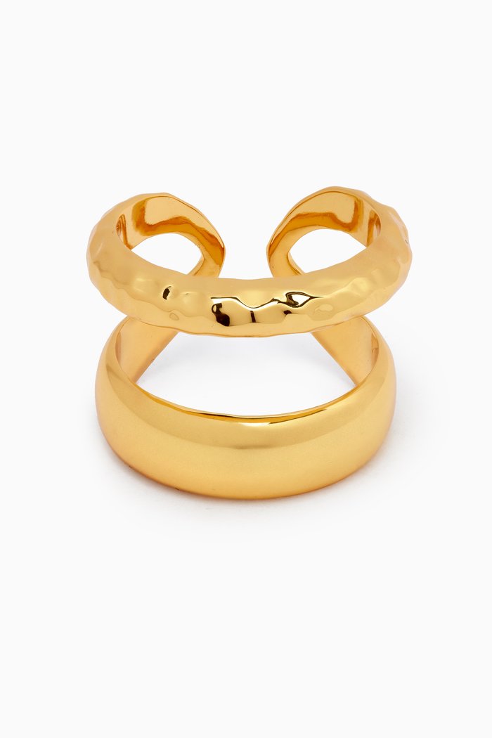 

Duo Ring in 18kt Gold-plated Metal
