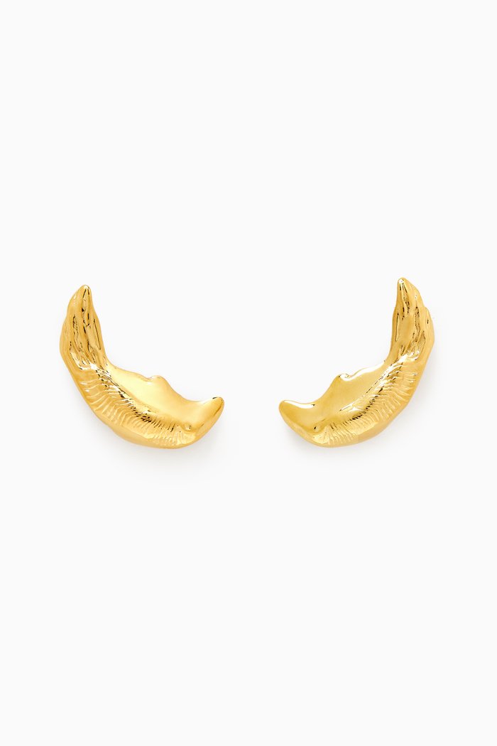 

Quatro Maxi Studs in 18kt Gold-plated Metal
