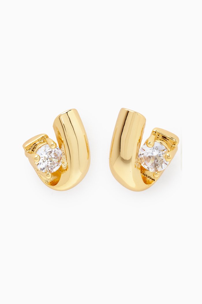 

Afar Crystal Studs in 18kt Gold-plated Metal
