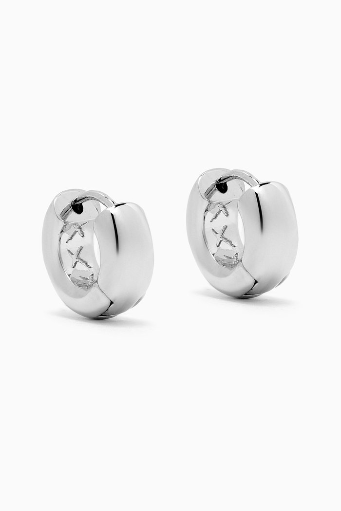

Sirso Mini Earrings in Rhodium-plated Metal, Silver