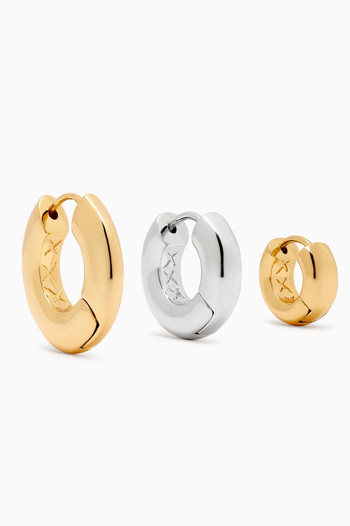 

Sirso Earrings Set in 18kt Yellow Gold Vermeil & Rhodium Plated, Multicolour