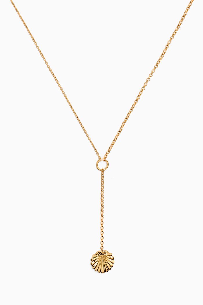 

Coquille Lariat Necklace in 18kt Gold Vermeil