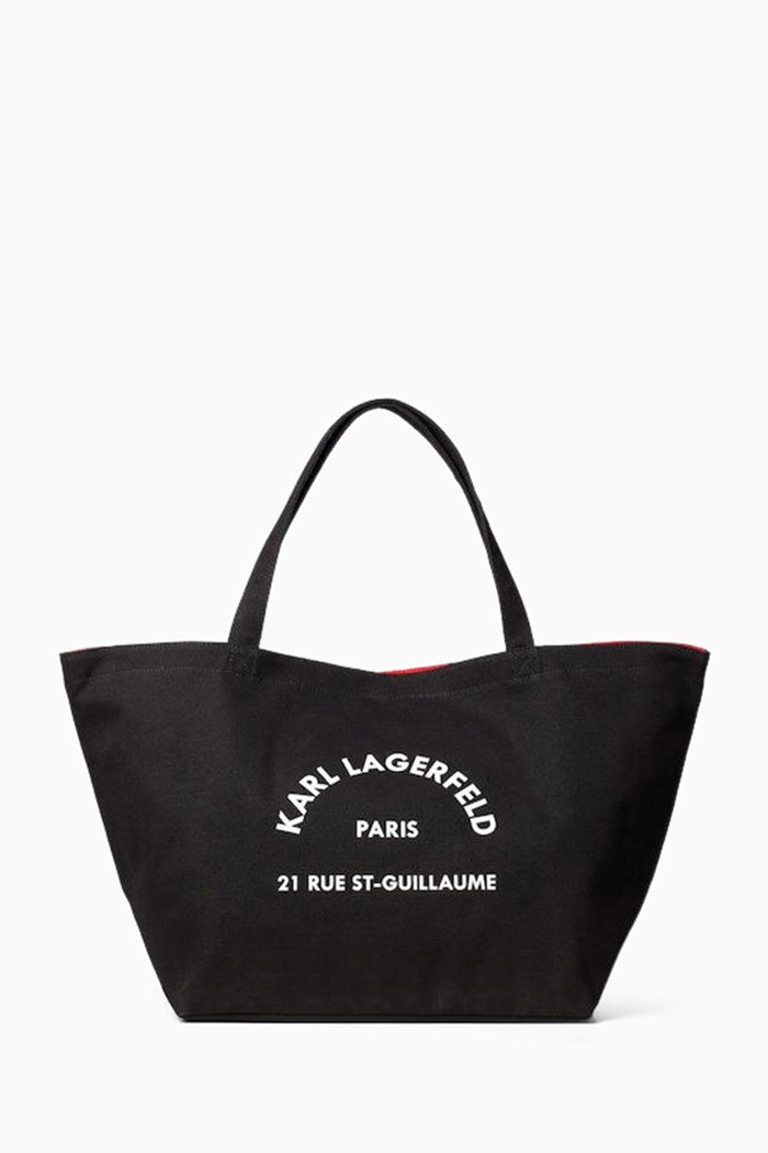 Rue St Guillaume Tote Bag in Canvas, Black