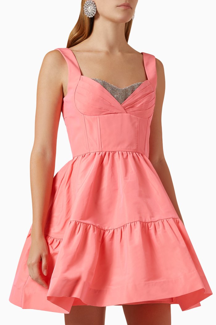 

Brydie Mini Dress in Taffeta, Pink