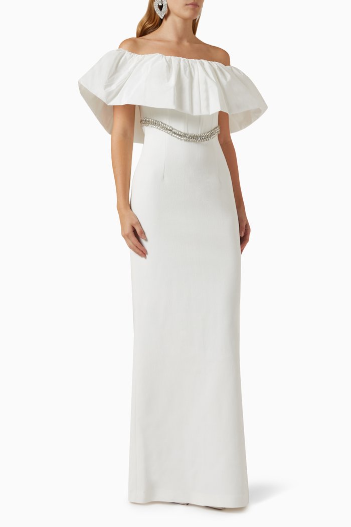 

Alpine Gown in bonded Crepe, White