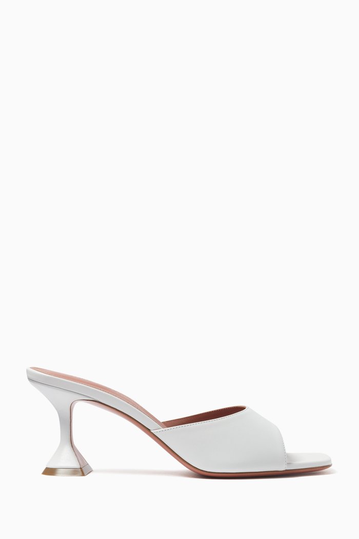 

Lupita Slip On 70 Mules in Nappa Leather, White