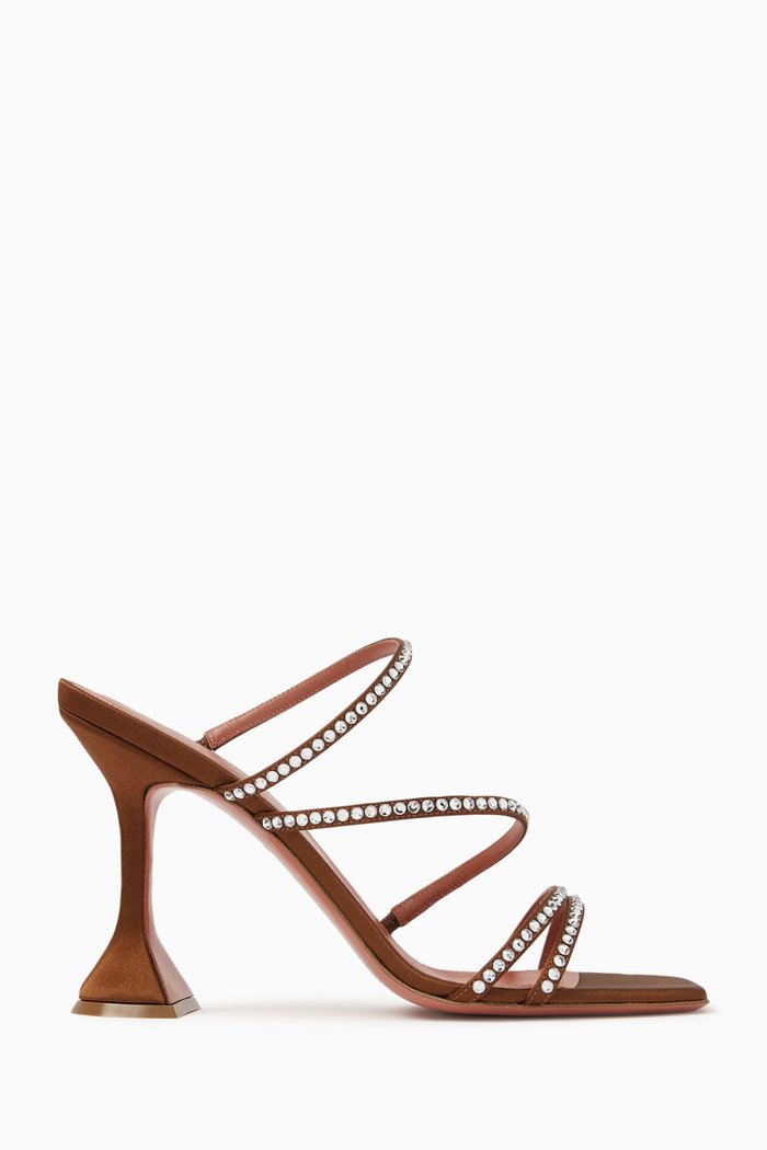 

Naima 95 Mules in Satin, Brown