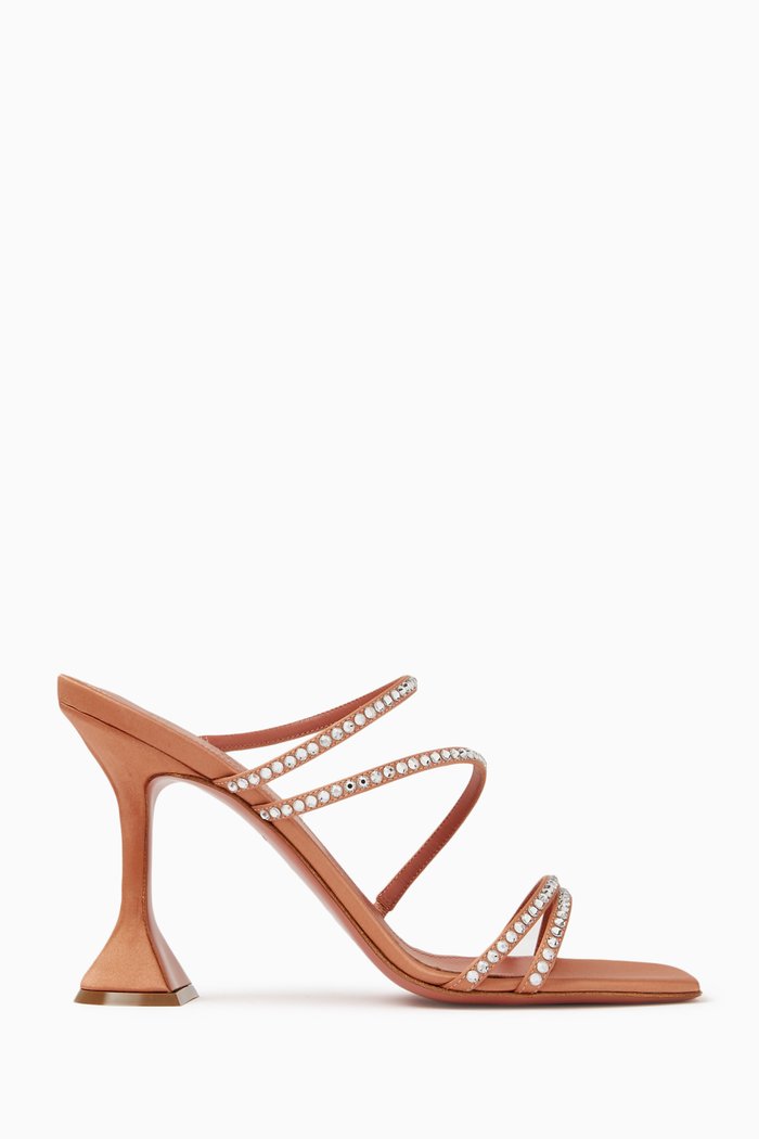 

Naima 95 Mules in Satin, Brown