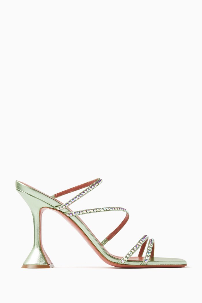 

Naima 95 Mules in Satin, Green
